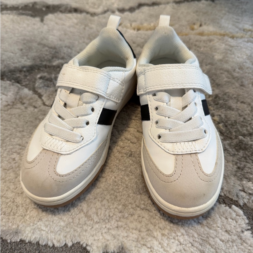 H&M White and Black Kids Sneakers with Velcro Strap